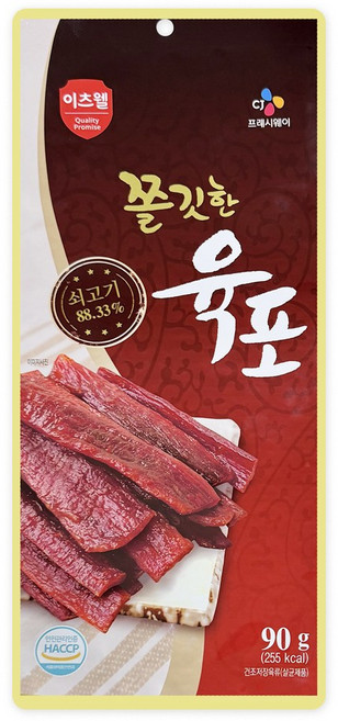 cj프레시웨이 더 쫄깃한 육포, 90g, 5개