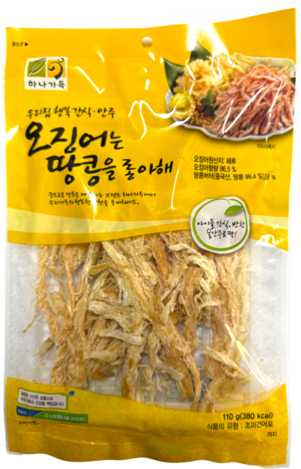 [농협] 하나가득 오징어는 땅콩을 좋아해, 2개, 110g