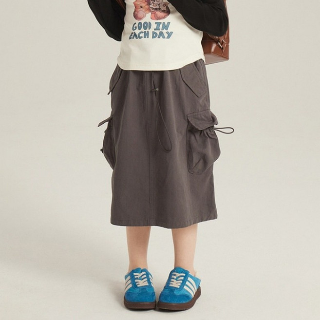 구빠방 아동 스트링 카고 스트릿 스커트