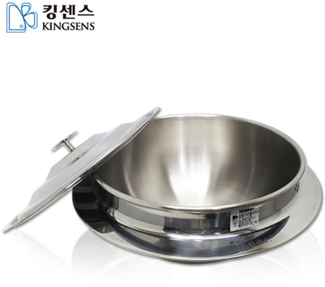 킹센스 IH 스텐 삼중 가마솥 대형가마솥 장보고주방, 02_삼중 가마솥 34cm, IH 스텐삼중 가마솥, 34cm