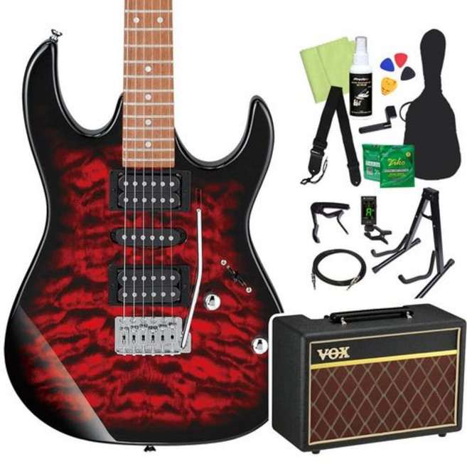 Gio Ibanez GRX70QA 14 [VOX TRB 일렉트릭 기타 초보자 점 세트 앰프 포함] 지오, 1개
