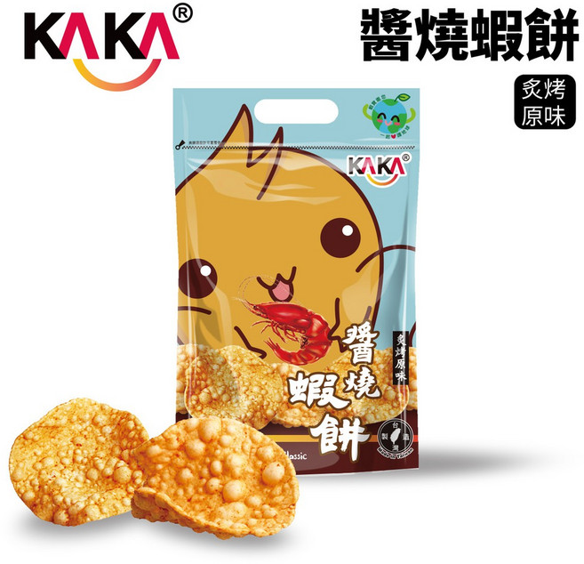 KAKA 醬燒蝦餅 80g 炙烤原味, 1個