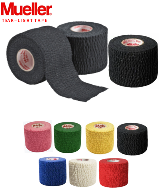 뮬러 티어라이트 엘라스틱 스포츠 테이프 볼링 중약지 리프팅 압박붕대, 3개, 블랙