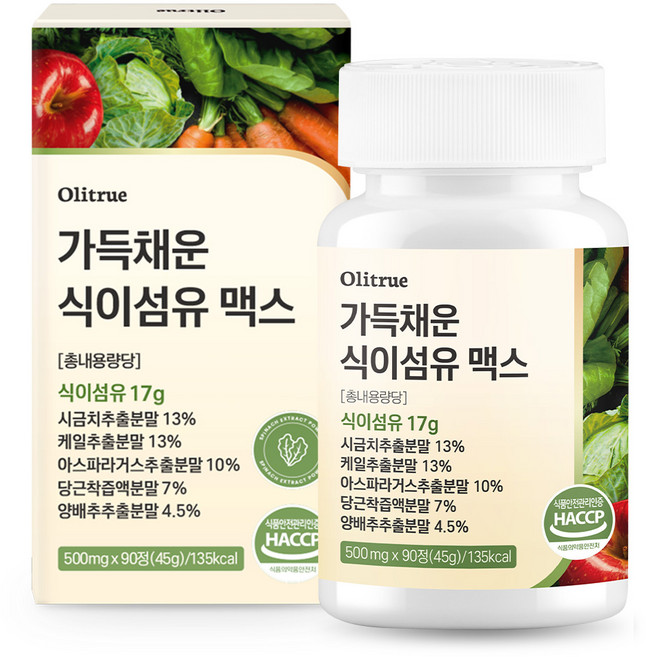 올리트루 가득채운 식이섬유 정 17g, 1개, 90정