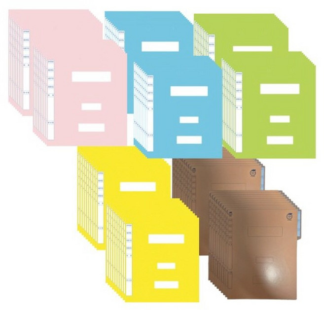 오피츄 A4 종이정부파일 문서보관 서류보관, 10개, 하늘