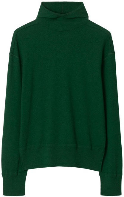 버버리 로고 자수 울 후디