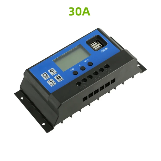 솔라 패널 충전 컨트롤러 12V PWM MPPT 10A 자동차 배터리 레귤레이터 USB 출력 5V 최대 DC, [01] 12V 24V Auto, 03 PWM-30A, 1개