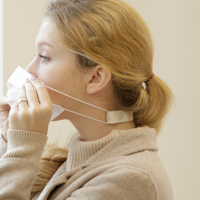 이어프리 가죽 마스크스트랩 귀 편한 마스크 밴드 고리 귀 통증 방지 목걸이 귀에 안거는 마스크 이어가드 안전 걸이 분실 방지 줄 끈