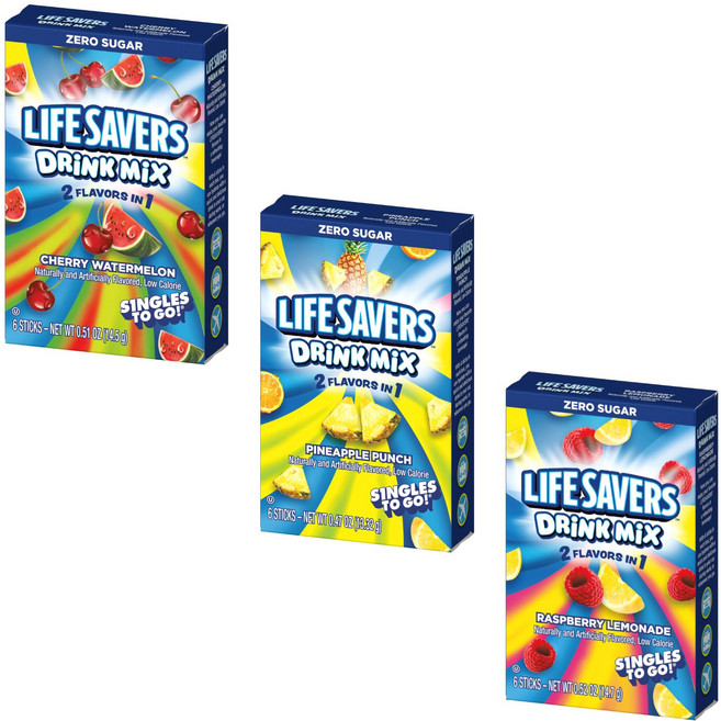 Lifesavers Singles to Go Variety Lifesavers Singles to Go Variety Pack of 3 - One of Each Flavor -, 2g