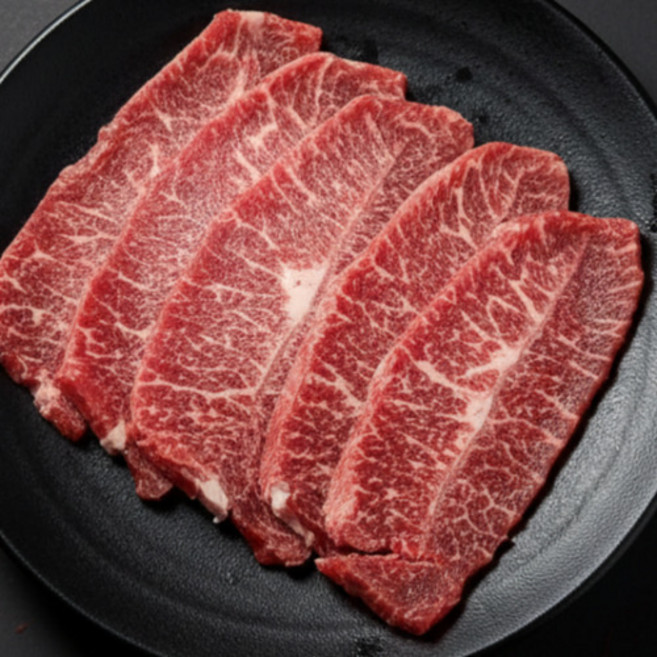 황학고기 겉지방 제거한 호주산 부채살 500g 곡물등급, 1개