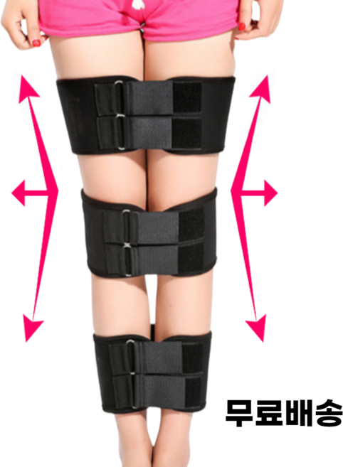 오자다리 교정 밴드 오다리 휜다리 X자 다리 3중압박 고정 벨트, 1개