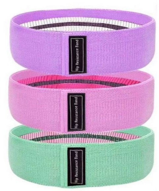 제로 힙업 스퀘드 헬스 힙밴드 스트레칭밴드, 3종세트(파우치제공), 1개