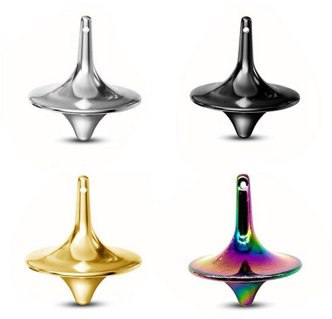 인셉션 팽이 키덜트 영화 무중력 무한 회전 스피닝, 실버, 1개