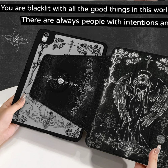 데스노트 아이패드 케이스 블랙 ipad 튼튼한 2024(13인치) 보호커버 에어6, 1개, U. 쿨블랙TDL 다크엔젤
