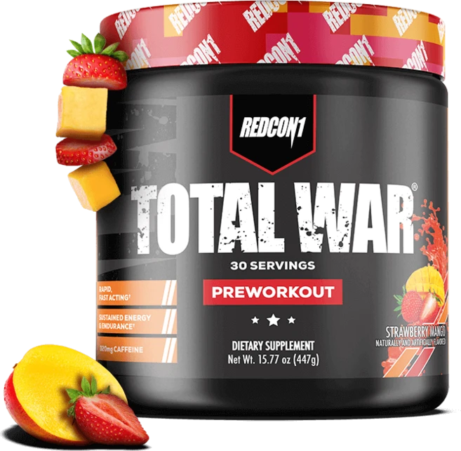 Redcon1 TOTAL WAR 토탈 워 30서빙, Strawberry Mango, 1개, 447g - 쿠팡