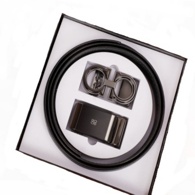 자동벨트 남자허리띠 벨트1+버클 2p 세트