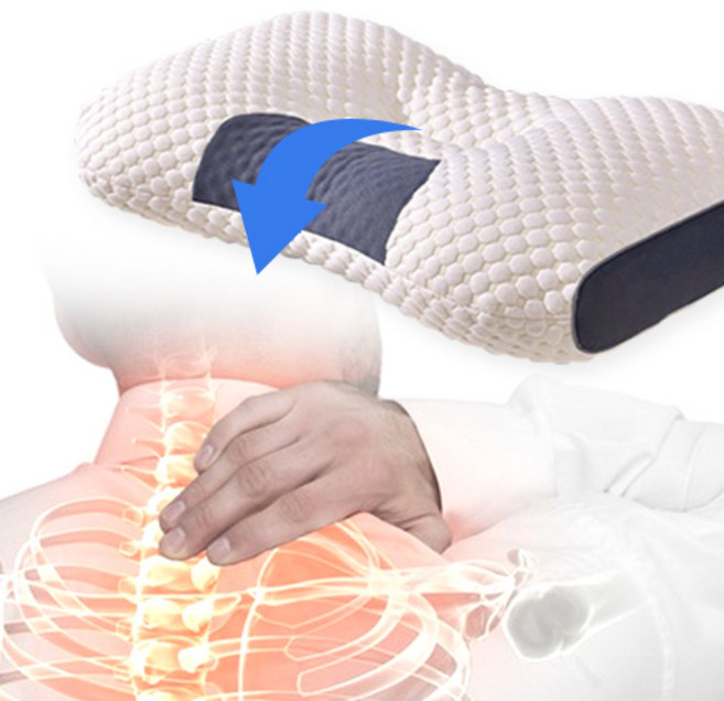 로아 목디스크 필로우 코골이 거북목 낮잠 수면 숙면 경추 베개, 단일옵션, 1개