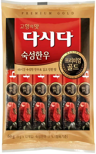 다시다 프리미엄골드 숙성한우12p, 60g, 8개