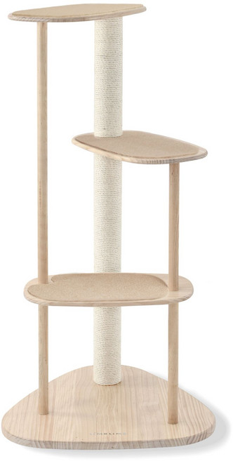 미니캣타워 소형 고양이 스크래쳐 놀이터 제품 원목 심플우드 고양이집 캣타워, 2. 오리지널 우드 컬러 + 쿠션