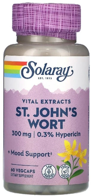 솔라레이 세인트존스워트 St Johns Wort 300mg 베지 캡슐 60정, 1개 - 쿠팡