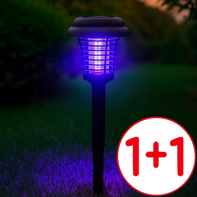[1+1] 카이뉴인 태양열 충전 벌레 모기퇴치기 조명 모기퇴치 이중모드, 1+1 모기벌레퇴치기