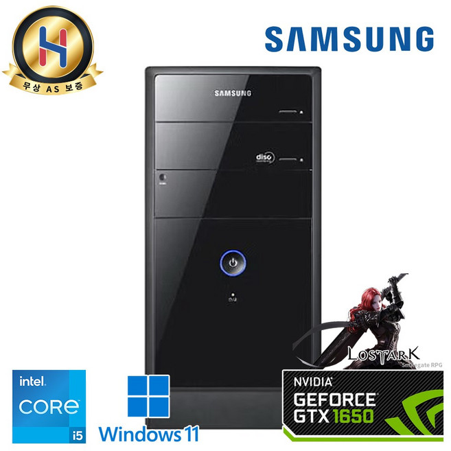 [장패드증정] 삼성전자 가성비게이밍PC 코어 i5 온라인게임 스팀게임 추천 모던한 블랙 데스크탑 윈도우11, B70PS, 1TB, 16GB, WIN11 Home