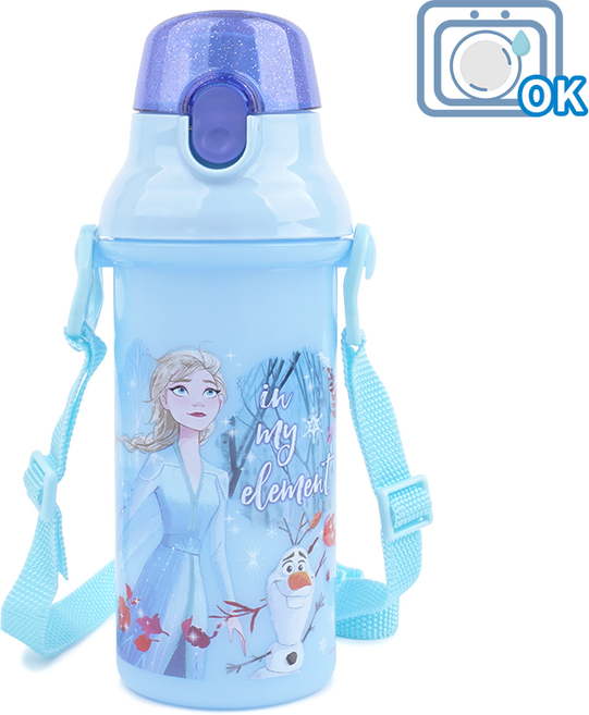 스케이터 겨울왕국2 엘사n올라프 원터치 물통, 혼합 색상, 480ml, 1개