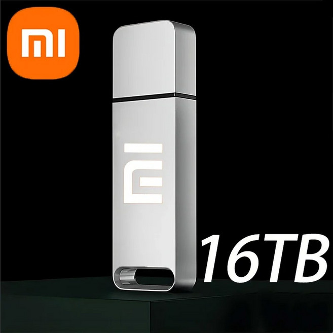 샤오미 USB 메모리 플래시 드라이브 고속 3.0 방수 펜드라이브 U 디스크 6TB 2TB TB 8TB C 타입, 12) Silvery 16TB, 1개