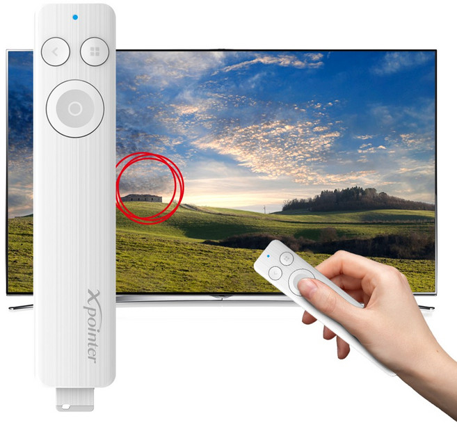 레이저포인터 스마트 이미지 무선 마우스 프리젠터, XPM170Y, 화이트