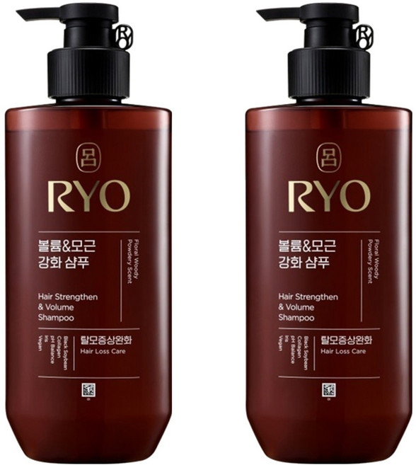 RYO 呂 韓方頭皮瞬效修護洗髮精 豐盈蓬鬆 480ml, 2件