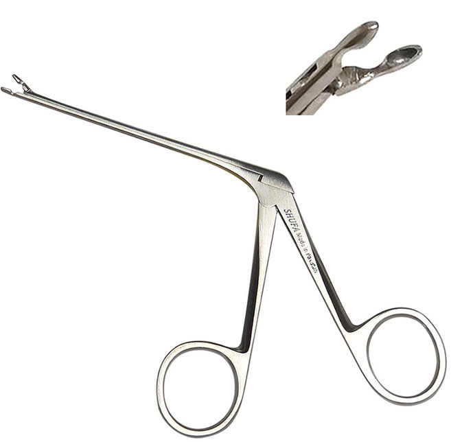 SHUFA 마이크로 이어 컵포셉 8cm Micro Ear Cup Forceps 악어겸자 엘리게이터 타입 이물겸자, 1개, SH010-002
