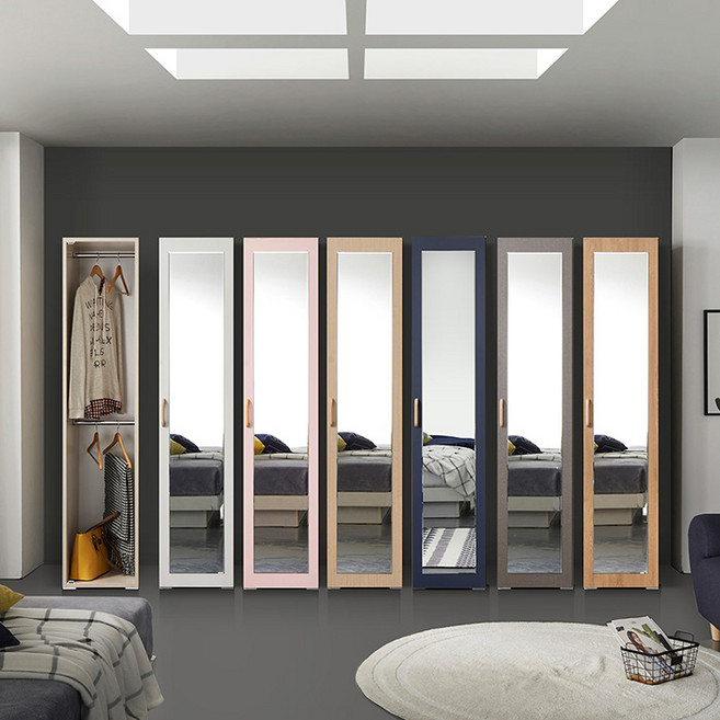 [케이컴퍼니본사] LPM 이음400거울옷장, 아카시아