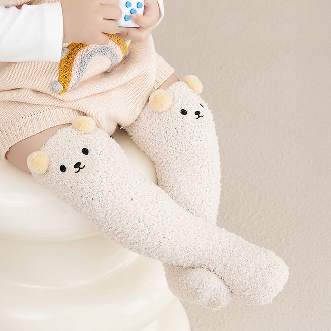 아기 수면양말 겨울 키즈 장목 기모양말 유아 풋워머 아동 니삭스