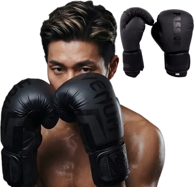 세모 14OZ 복싱 훈련용 글러브, 1개, 무광 블랙