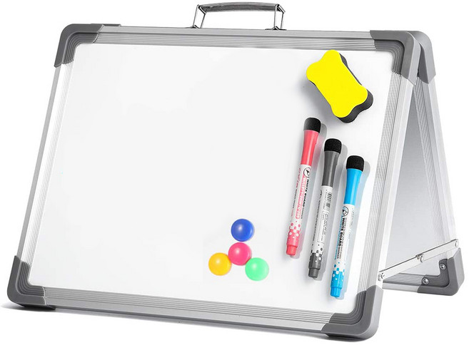 문구백서 양면 미니화이트보드 30x40 + 마카펜 3p + 자석홀더 4p세트
