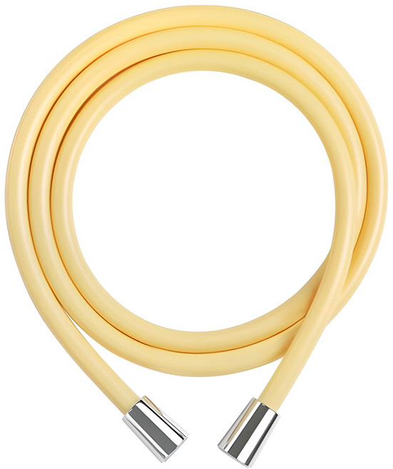 네이쳐리빙 마카롱 줄꼬임 물때방지 PVC 샤워기호스, 2m, 버터옐로우