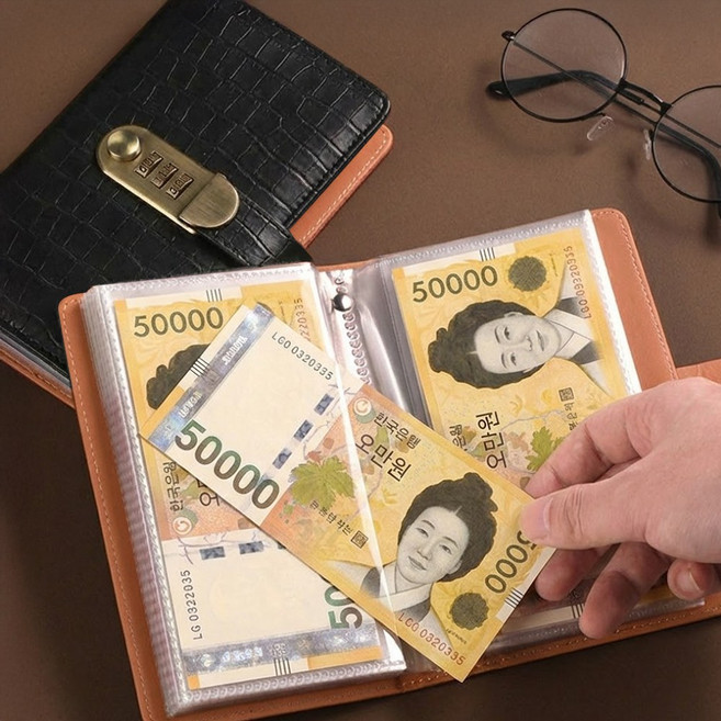 바이앤뷰 현금 바인더 수납 다이어리, 1개, 블랙