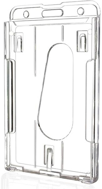 YGG 투명 아크릴 신분증 사원증 케이스, 10개, 세로형