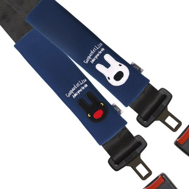 세경사 폴프랭크 성인 안전벨트 커버 2개입, 네이비컬러, 2개