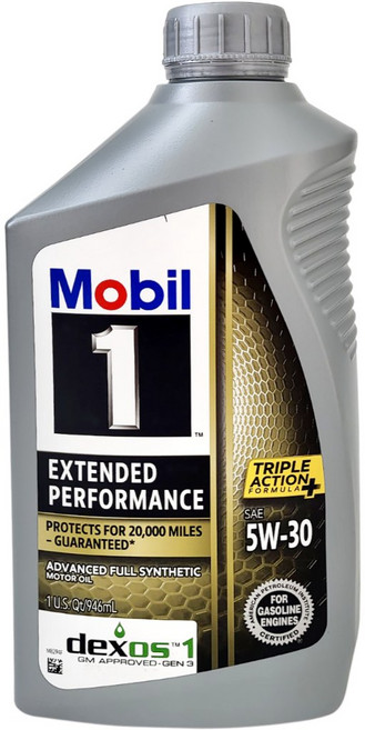 美孚 MOBIL 1 全合成機油 卓越引擎保護 延長引擎壽命, 1個, EP 金 5W30 #4976, 5W-30