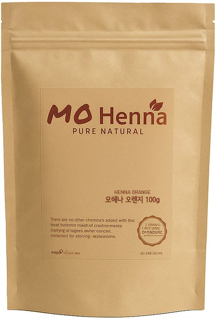 모헤나 천연 헤나 염색약 100g, 오렌지, 1개 - 쿠팡
