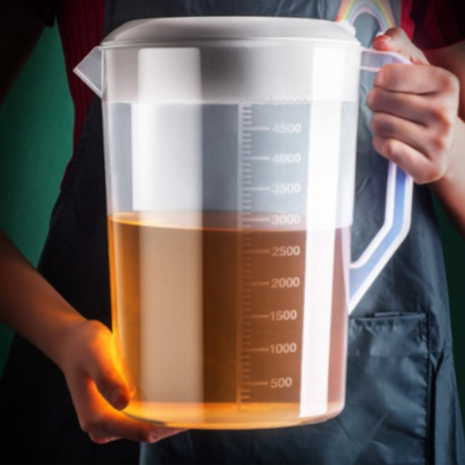 5리터 눈금 주전자 물병 카페 대용량 저그 피쳐 피처 업소용 물통 양동이 식당 보틀, 2_식품등급 고온내성 2500ml 1개