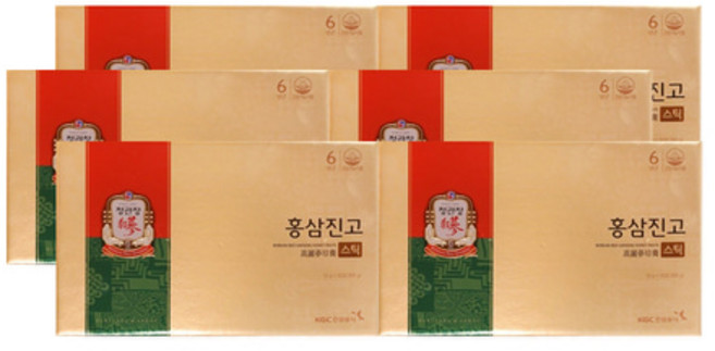 한국인삼공사 정관장 홍삼진고 데일리스틱 10g x 20개입 6박스, 20회분, 6개