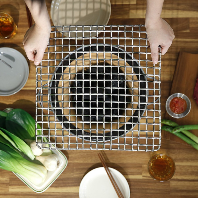 국내생산 304 스텐 석쇠 그릴 캠핑불판 32X32, 1개