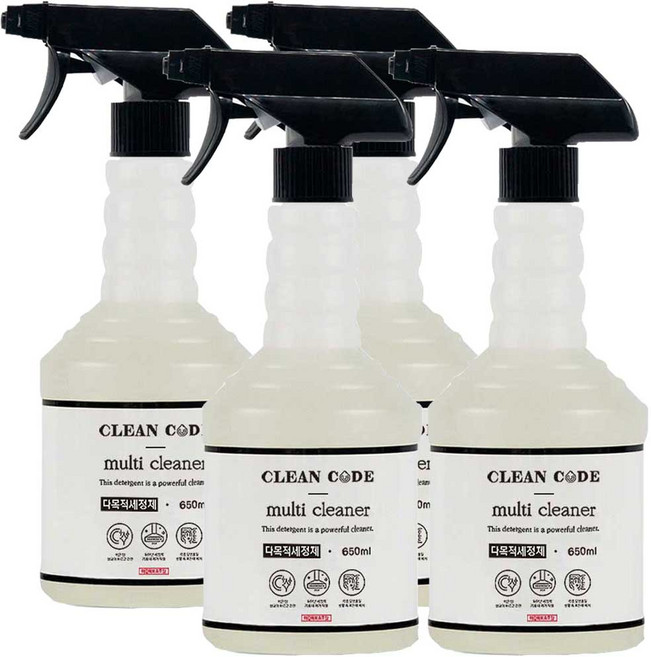 초강력 오븐 기름때 제거제 주방 후드 청소 인덕션 가스레인지 기름 찌든때 닦는 세정제, 4개, 650ml