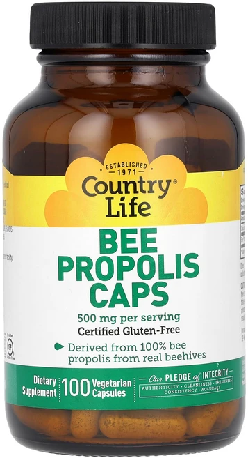 컨트리라이프 꿀벌 프로폴리스 BEE PROPOLIS 500mg 캡슐 90정 / 해외직구 미국정품, 1개 - 쿠팡