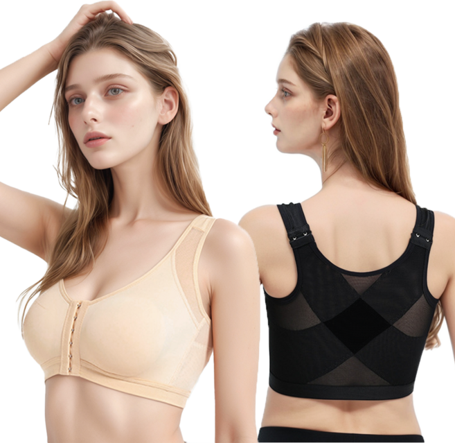 퓨러나이브 루미너스 편하고 가벼운 올인원 가슴 압박 보정 바른 자세 교정 브라 (풀컵 심리스 탄력 처짐 방지 노와이어 스포츠)