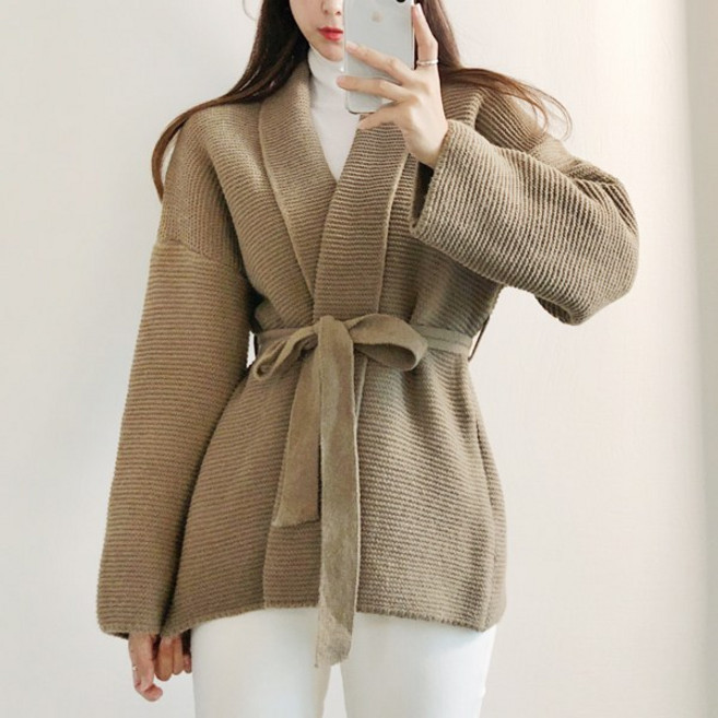 허리라인쏙 허리끈세트 하찌 숄 니트 가디건