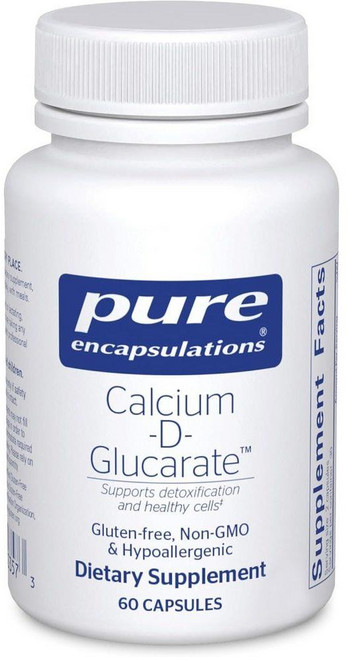 퓨어인캡슐레이션 칼슘 비타민D 글루카레이트 캡슐 Pure Encapsulations Calcium-D-Glucarate, 1개, 60정