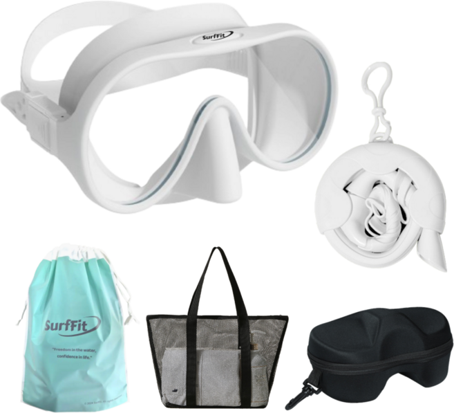 써핏 아쿠아틱 롤업 스노쿨링 장비 세트, 소프트 화이트
